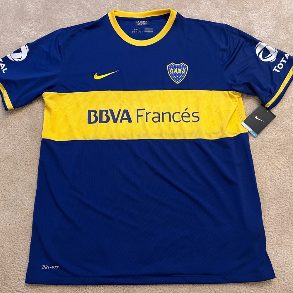 RARE Nike Dri-Fit Boca Juniors 2013 Home Jersey kit Argentina soccer futbol top